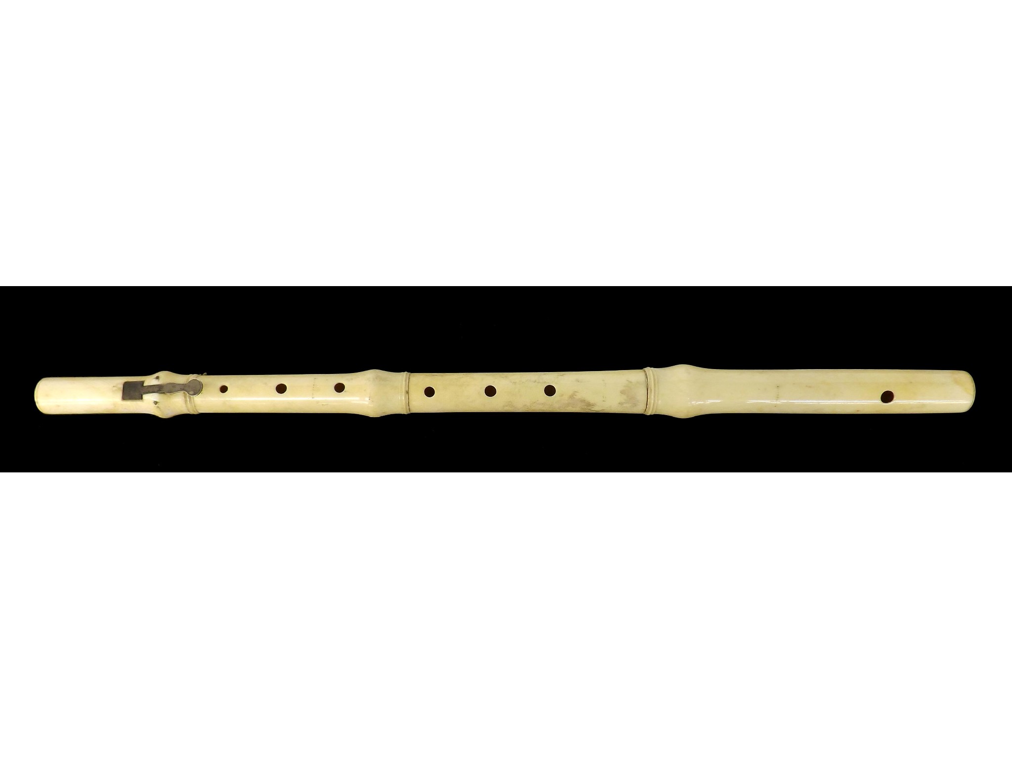 Appraisal: Late th century ivory single keyed flute by and stamped