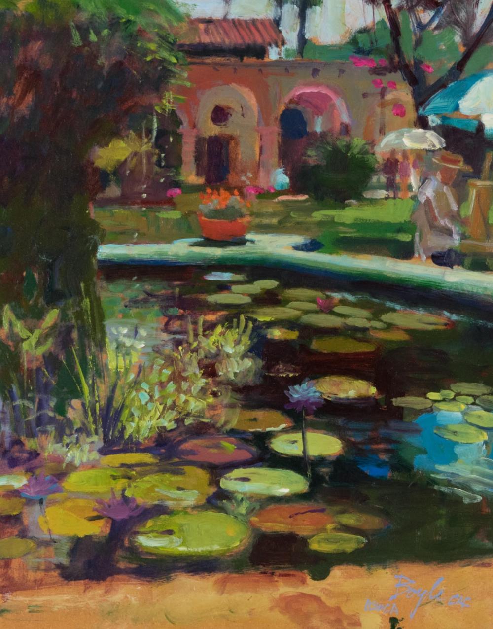 Appraisal: NEIL BOYLE California Canada - oil on board lily pond