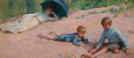 Appraisal: CHARLES COURTNEY CURRAN American - A Day at the Beach