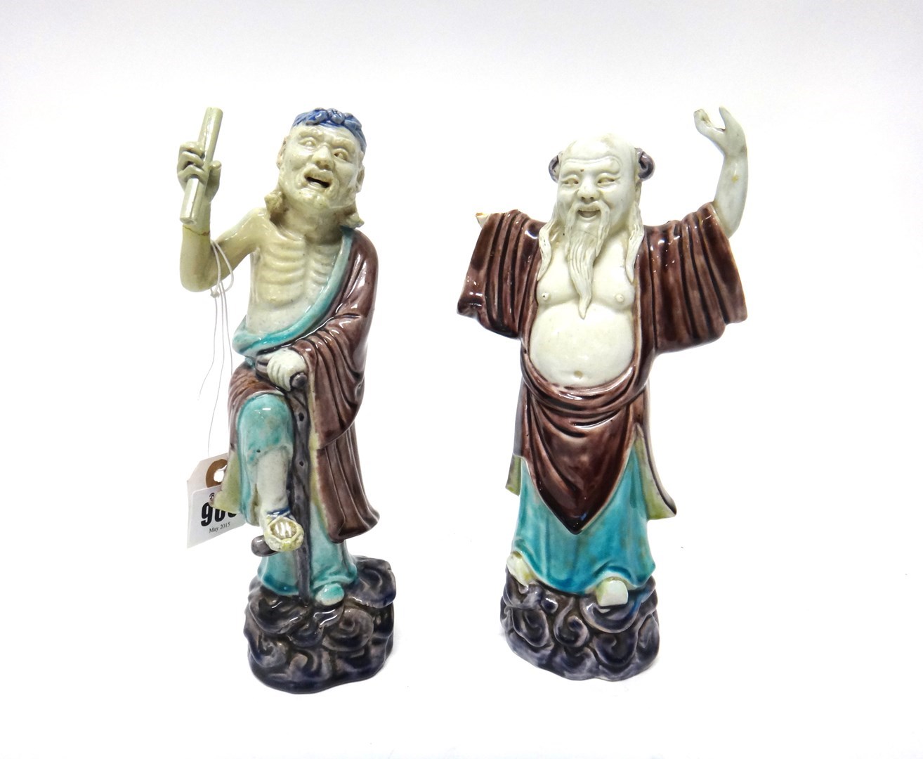 Appraisal: A pair of Chinese porcelain figures of Immortals th century