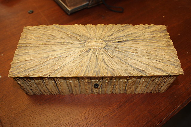 Appraisal: AN EARLY TH CENTURY RECTANGULAR BOX made from cedar wood