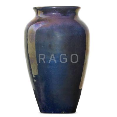 Appraisal: PEWABIC Vase iridescent purple and indigo Condition Report