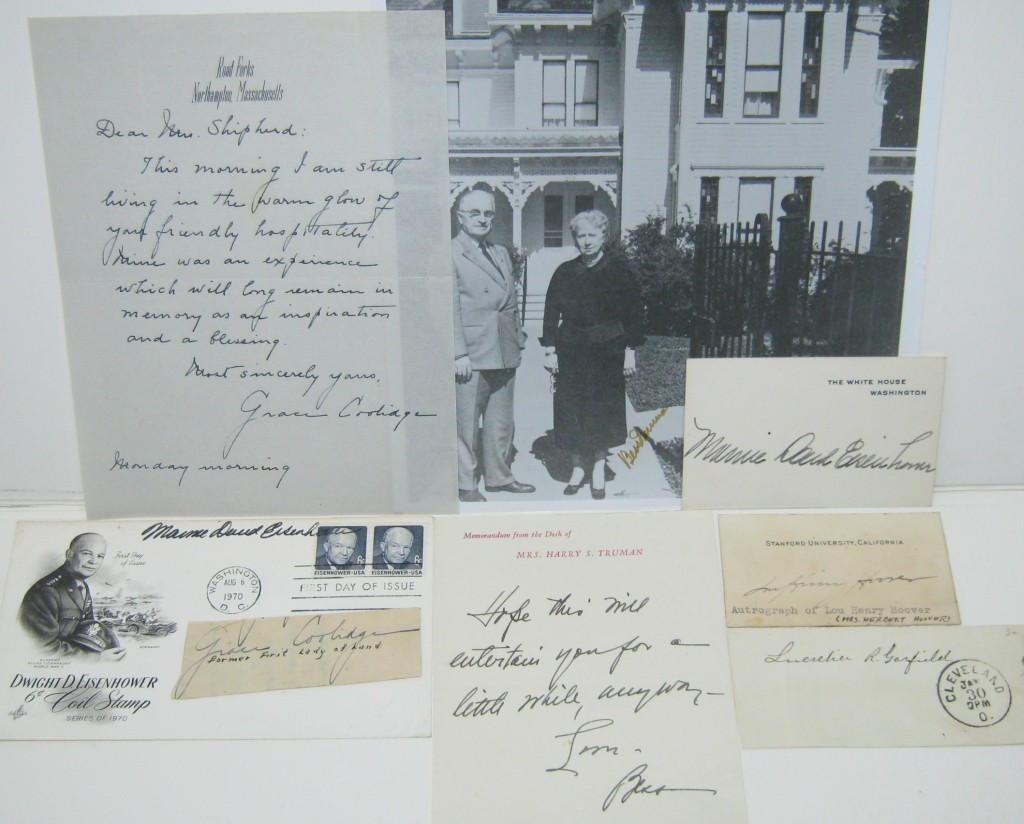 Appraisal: FIRST LADIES Group of items Signed or Signed and Inscribed