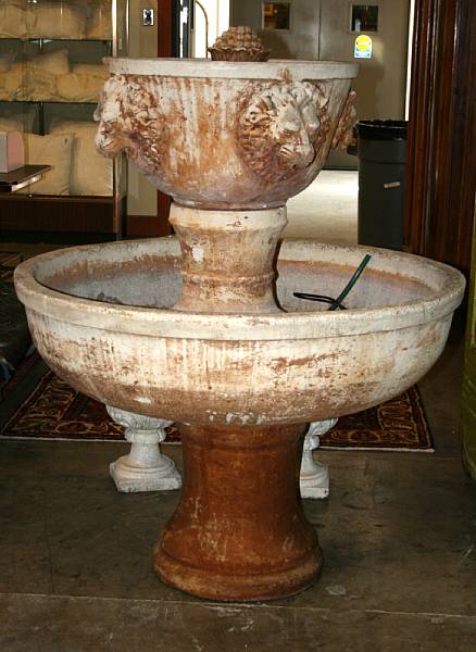 Appraisal: A Neoclassical style cast stone garden fountain mid th century