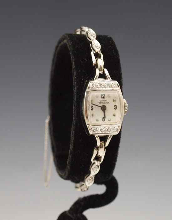 Appraisal: K GIRARD PERREGAUX DIAMOND WRISTWATCH K white gold ladies Girard