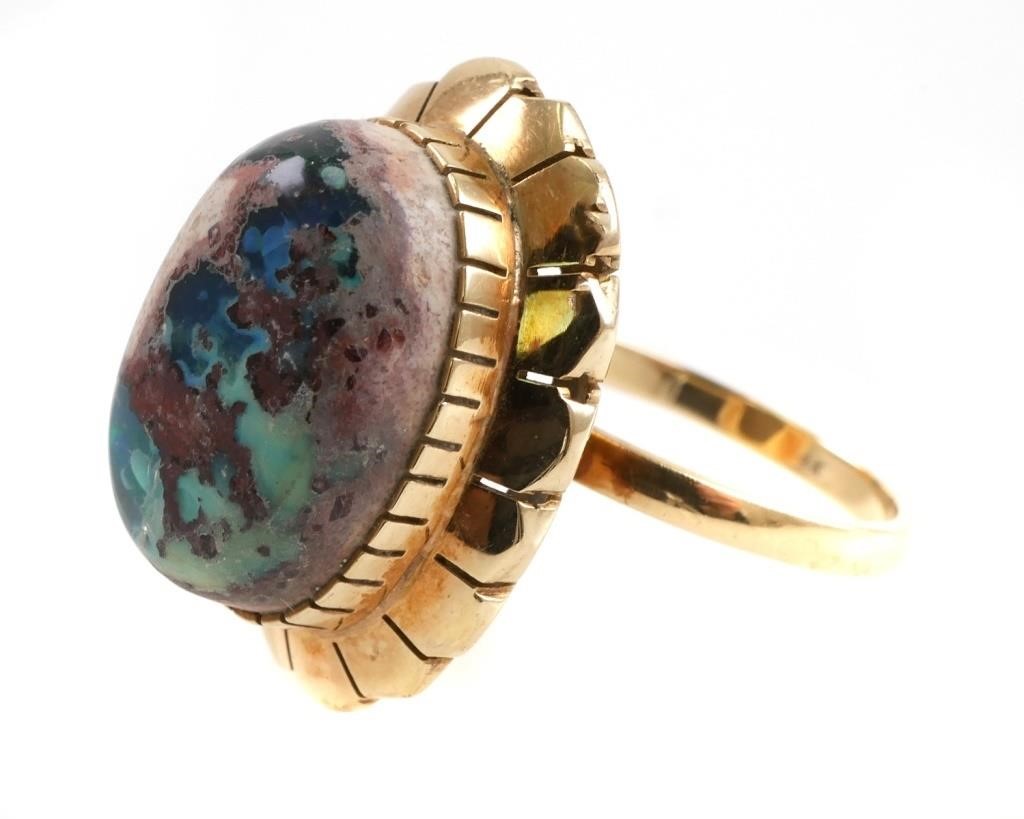 Appraisal: Lady's Mexican K gold and large Boulder Opal mm x