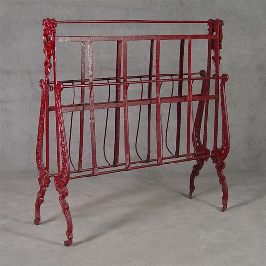 Appraisal: Wrought Cast Iron Victorian Collapsing Bed Frame th Century Marked