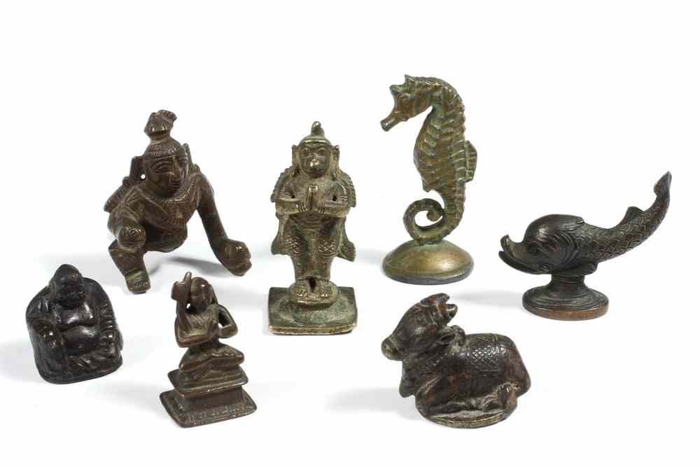 Appraisal: MINIATURE BRONZES - All th c or earlier including Continental