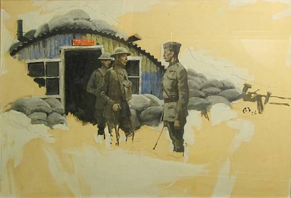 Appraisal: Walter Hunt Everett American - Command post signed with monogram