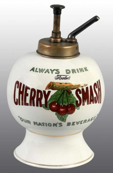 Appraisal: Fowler's Cherry Smash Syrup Dispenser Description All original including pump