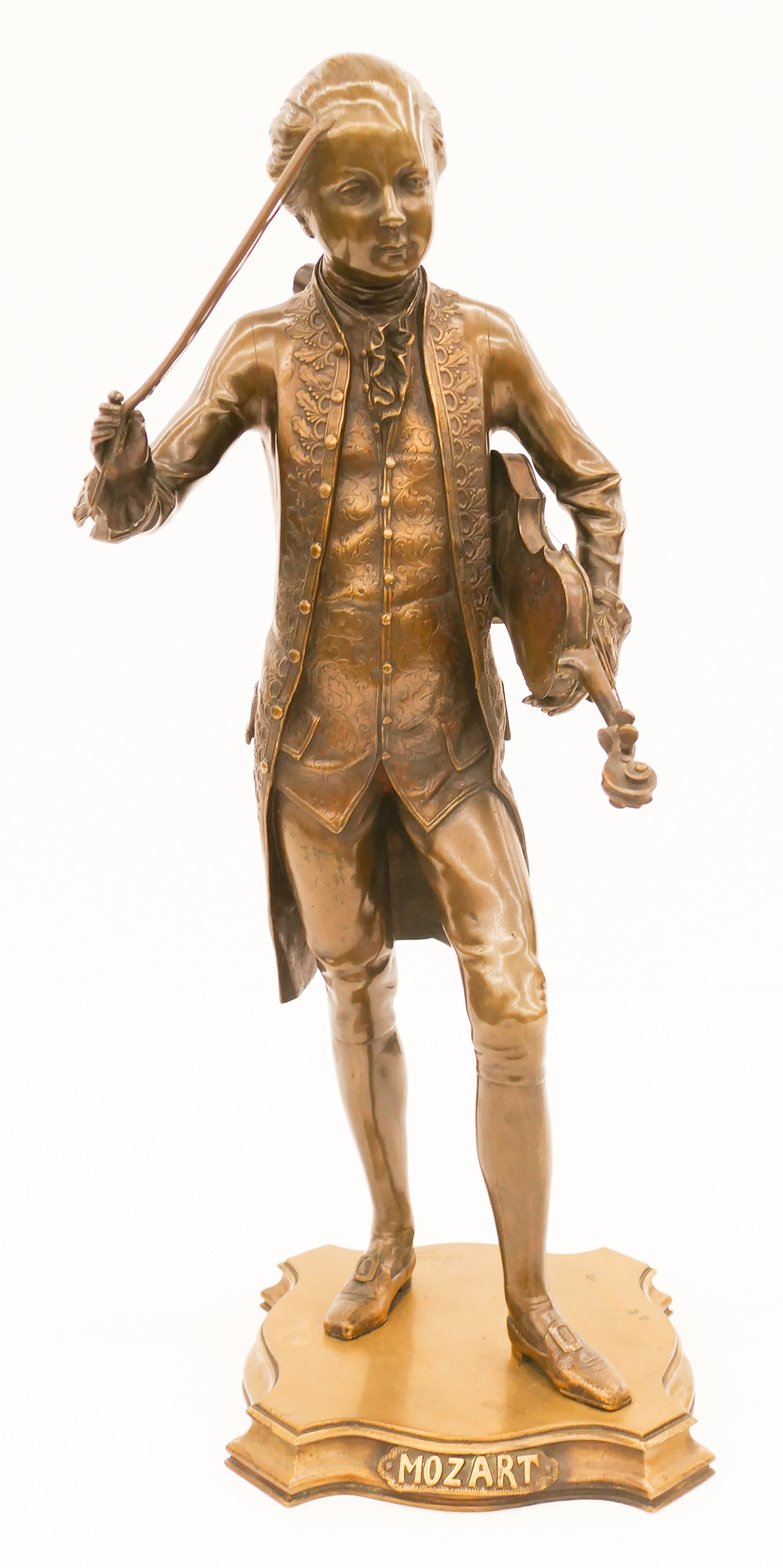 Appraisal: Richard Pauli - American ''Mozart'' Bronze Sculpture ''x '' Antique