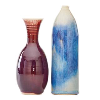 Appraisal: BROTHER THOMAS BEZANSON Two vases BROTHER THOMAS BEZANSON - Two