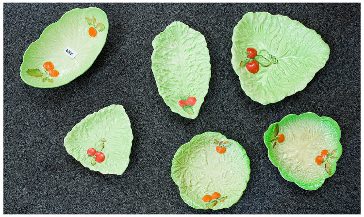 Appraisal: Carlton Ware Dishes with green with cabbage leaves and tomatoes