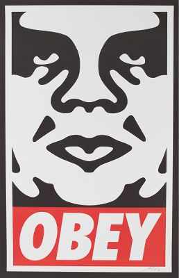 Appraisal: Shepard Fairey American b Obey Lithographic poster in colors on