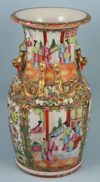 Appraisal: th C Chinese Rose Mandarin porcelain vase th Century Chinese