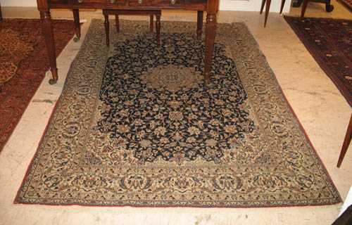 Appraisal: NAIN Blue central field with beige central medallion and white