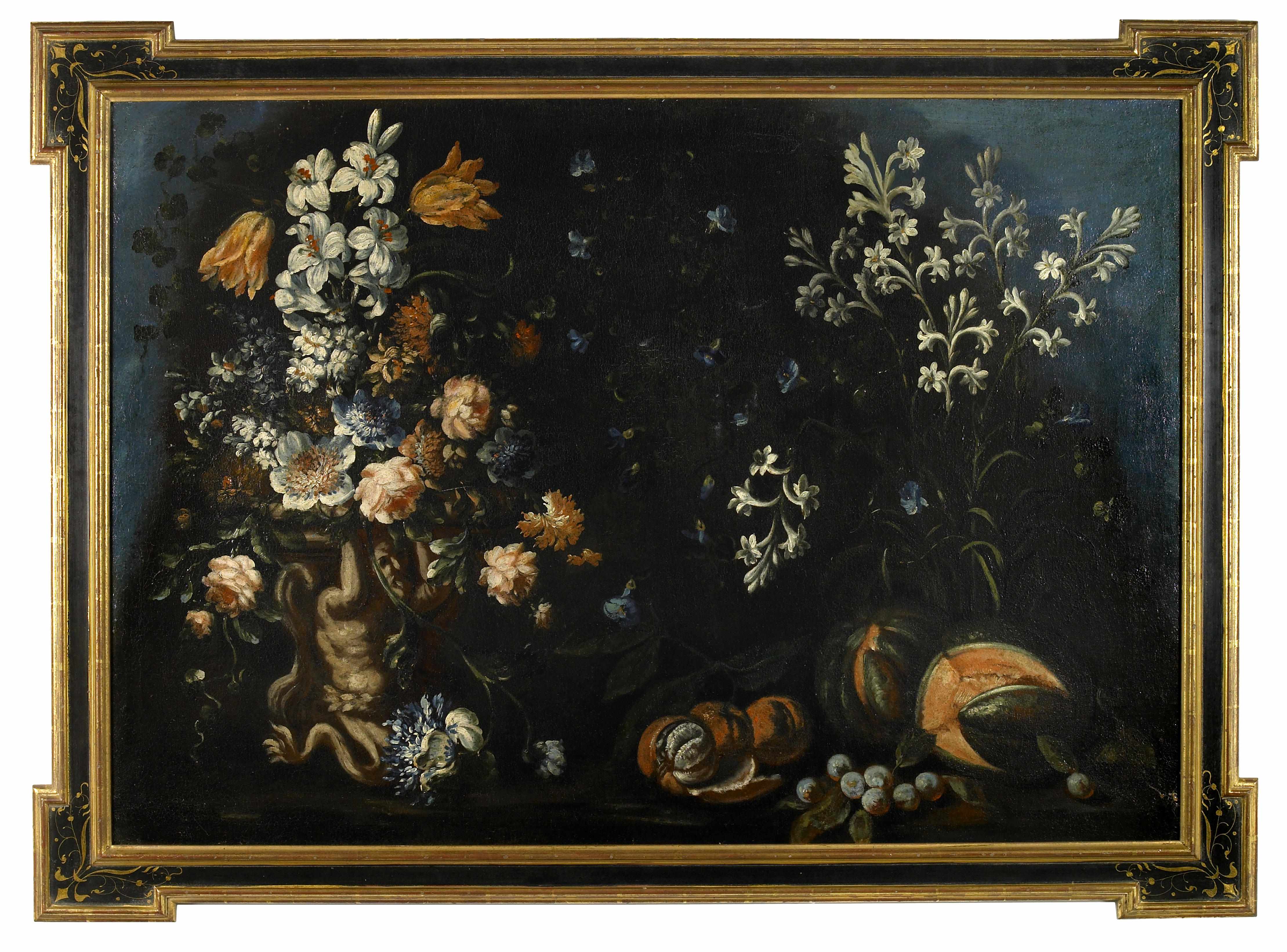 Appraisal: Circle of Andrea Scacciati Florence - A still life of