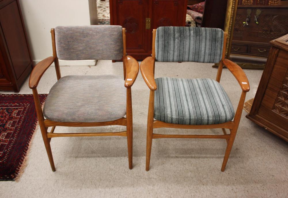 Appraisal: PAIR OF DANISH MID-CENTURY MODERN ARMCHAIRS Torben Strandgaard design for