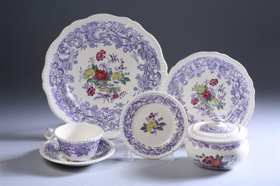 Appraisal: -PIECE SPODE COPELAND PARTIAL DINNER SERVICE Mulberry Beverley pattern Including