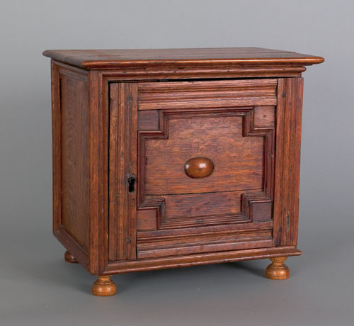 Appraisal: George I oak spice chest early th c with a