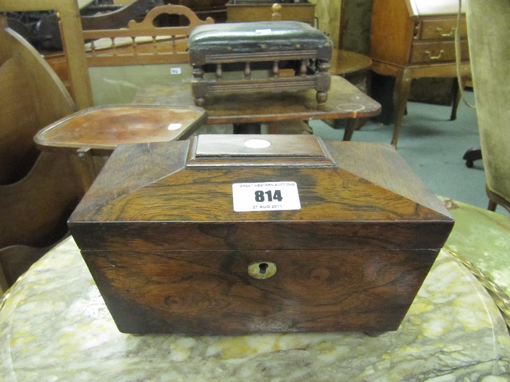 Appraisal: Victorian rosewood tea caddy