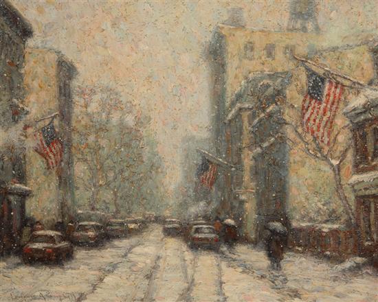 Appraisal: LAURENCE A CAMPBELL American b Arch Street Philadelphia oil on