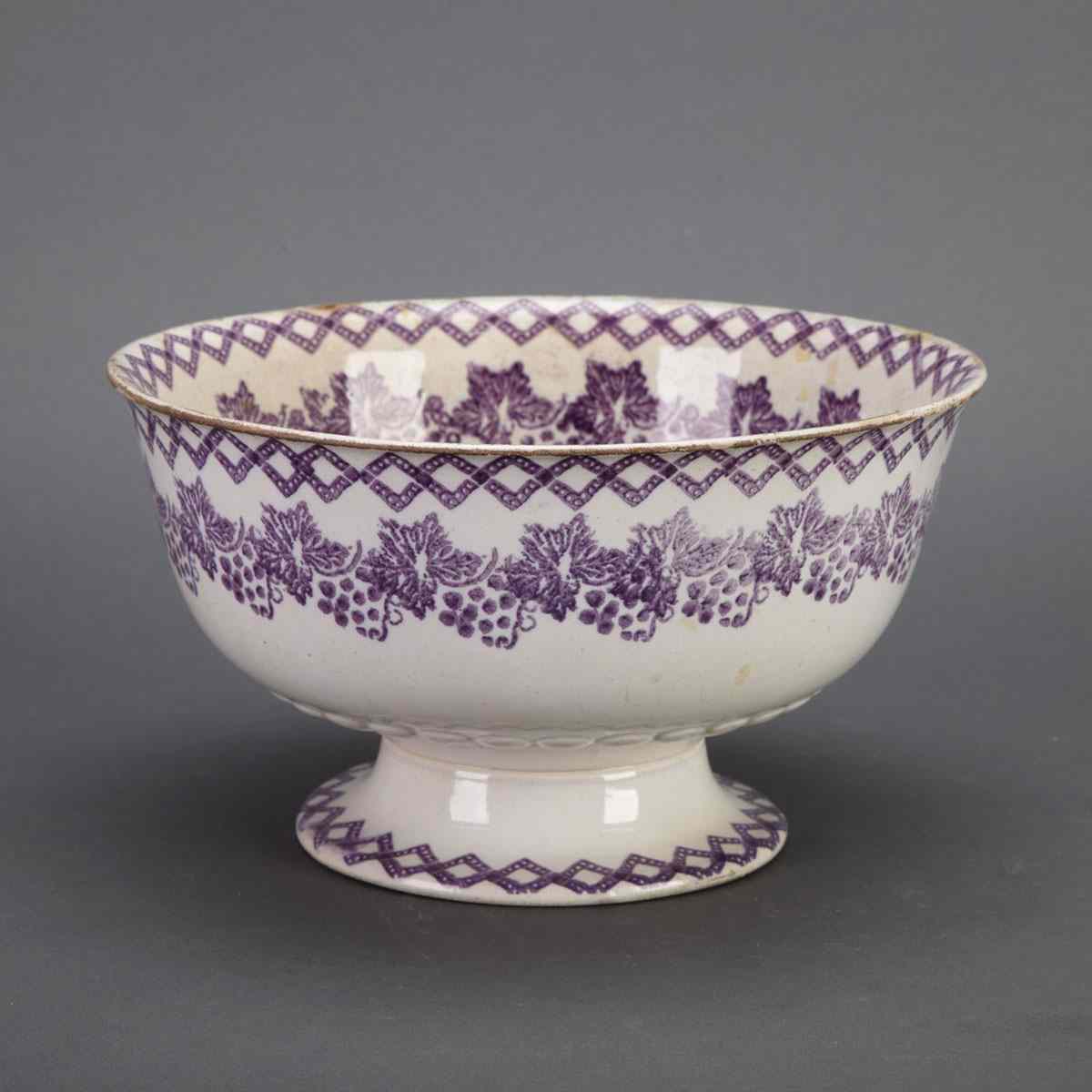 Appraisal: Portneuf Pottery Grape Pattern Footed Bowl late th century height