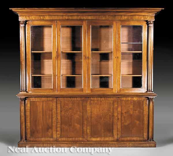 Appraisal: A William IV Mahogany Library Bookcase c the flared cornice