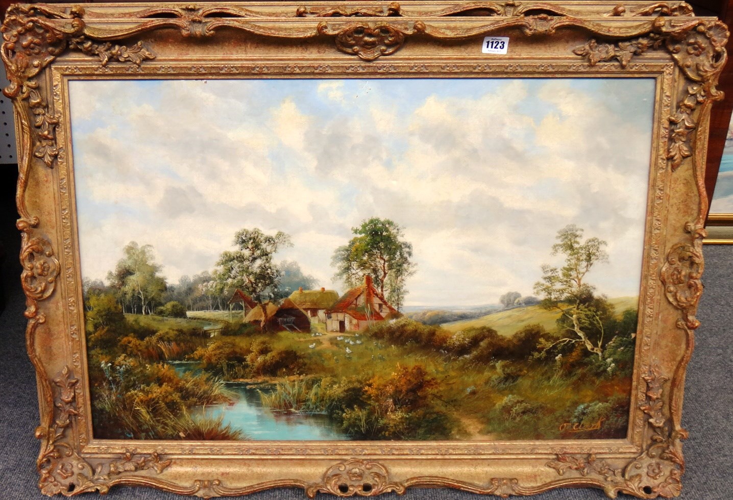 Appraisal: Octavius Thomas Clark - Rural landscapes a pair oil on