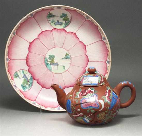 Appraisal: Chinese Export Famille Rose porcelain lotus bowl and a Chinese