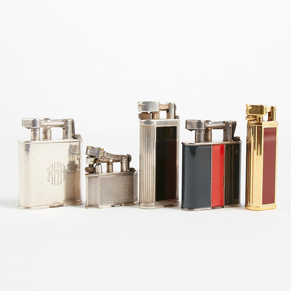 Appraisal: Grp Dunhill s Swing Arm Lighters Dunhill United Kingdom Five