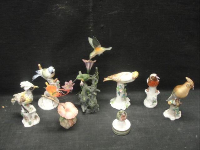 Appraisal: Lot of Assorted Porcelain Birds Various sizes and makers From