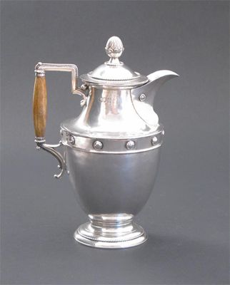 Appraisal: A Guild of Handicrafts silver coffee pot and cover designed