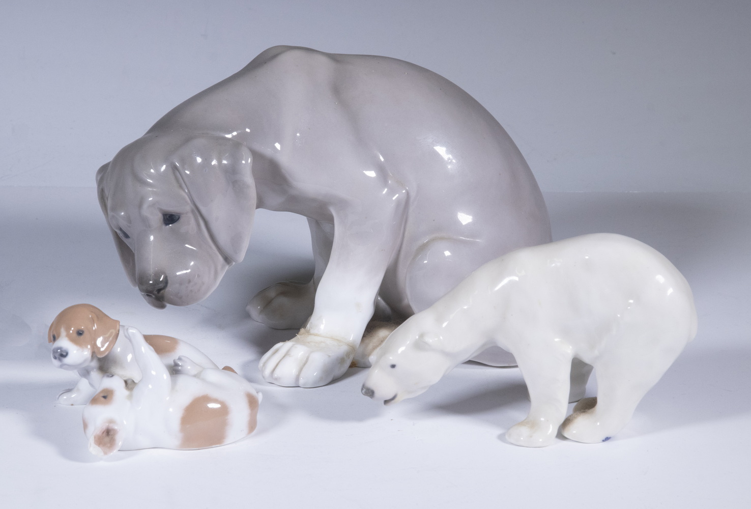 Appraisal: ROYAL COPENHAGEN FIGURINES Group of Danish Porcelain Animal Figures incl