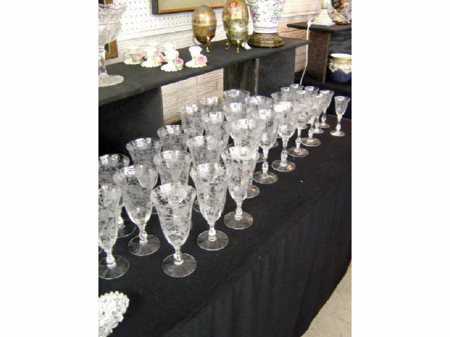 Appraisal: PCS ETCHED STEMWARE