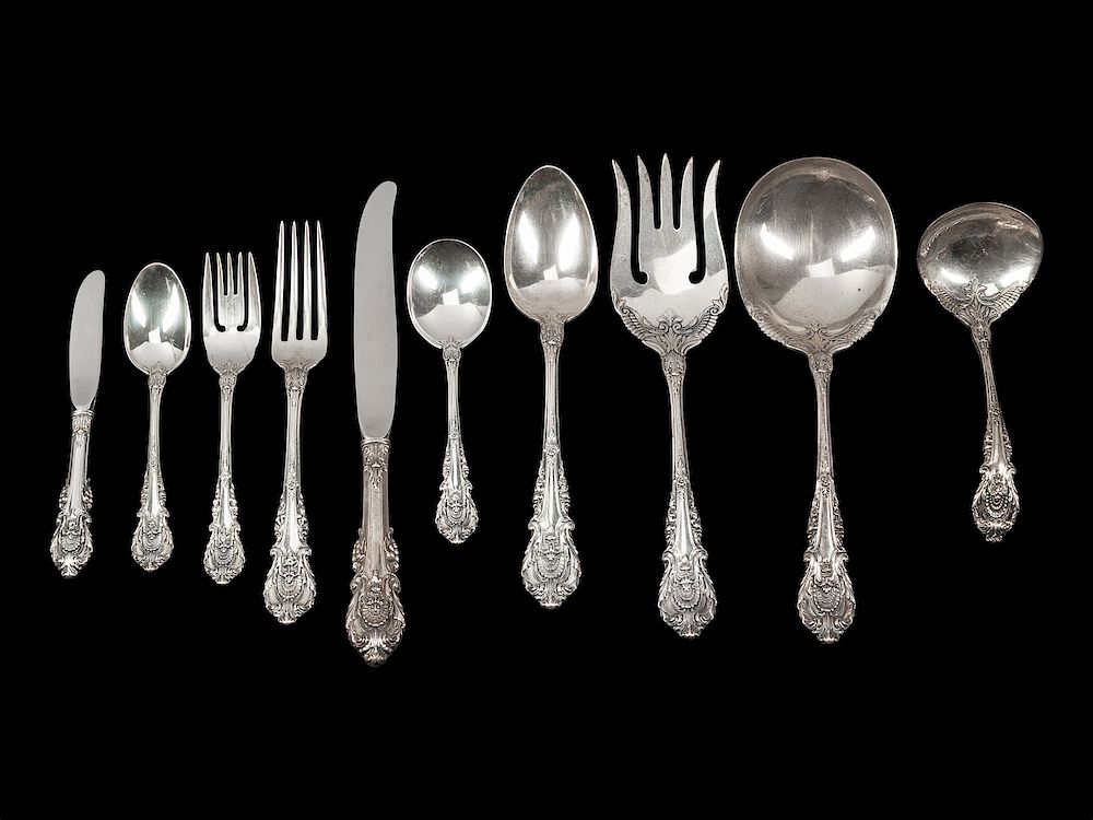 Appraisal: An American Silver Flatware Service An American Silver Flatware Service