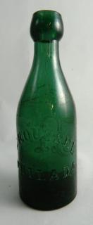 Appraisal: Soda round emerald green bottle Soda- round emerald green 'E