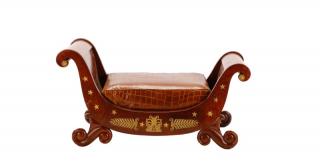 Appraisal: American Empire Style Mahogany Dog Bed American th century A