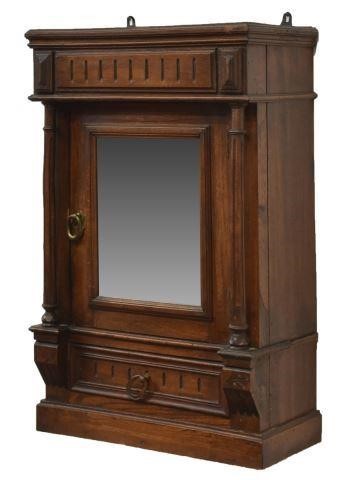 Appraisal: Italian hanging wall cabinet single cabinet door with beveled plate