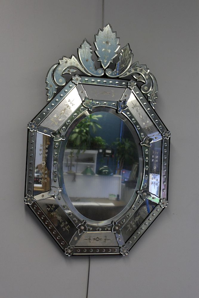 Appraisal: Vintage And Quality Venetian Glass Mirror From a Long Island