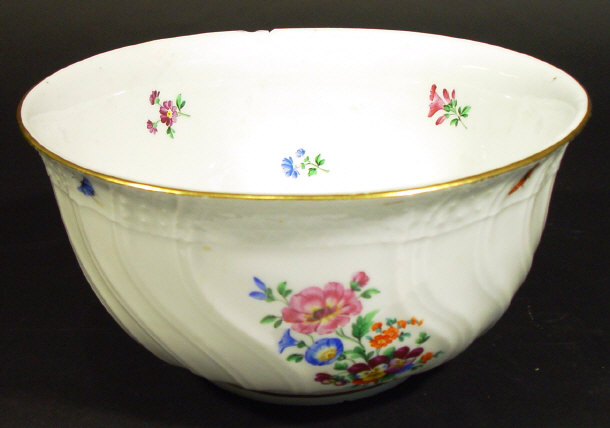 Appraisal: Meissen style china bowl painted with sprigs of flowers and