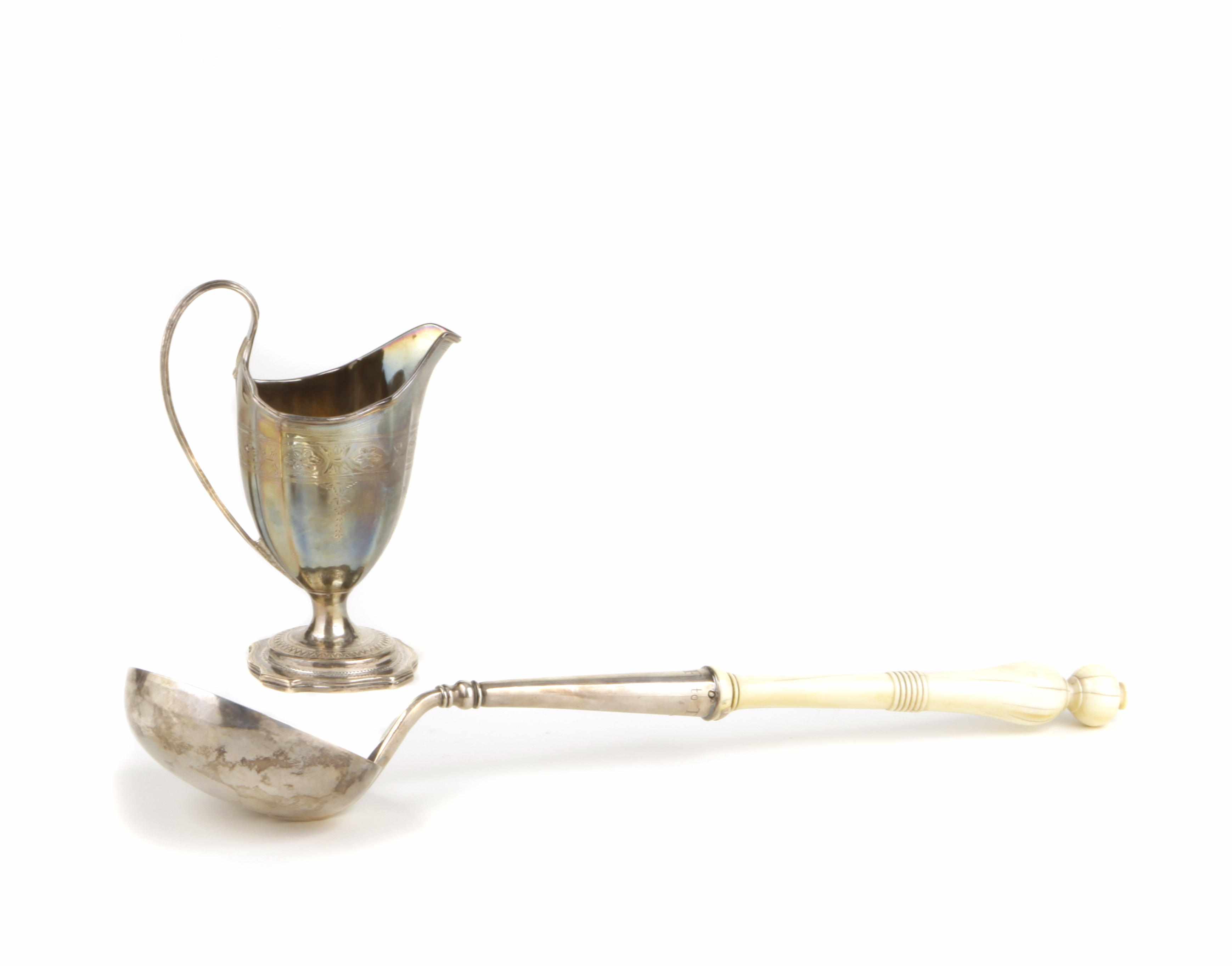 Appraisal: A George III sterling silver cream jug Possibly Charles Hougham