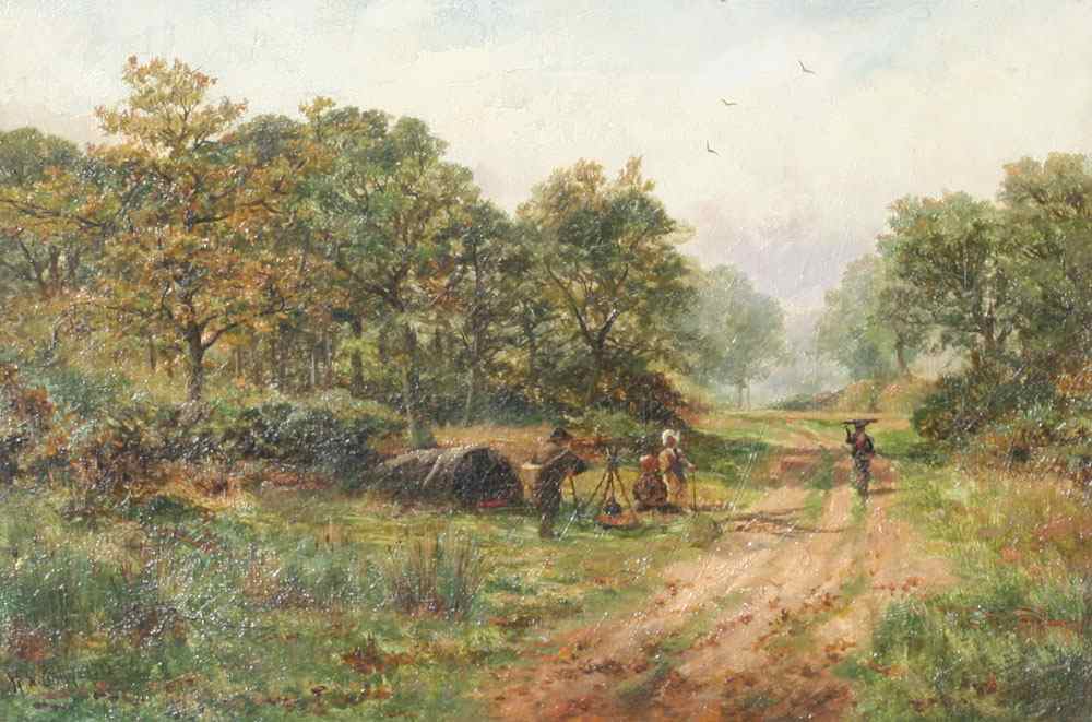 Appraisal: CUBLEY Henry Hadfield British - ''Near Tettenhall Wolverhampton'' Gypsies and