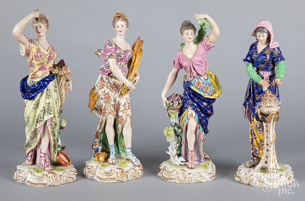 Appraisal: Four Derby porcelain figures of the seasons Four Derby porcelain