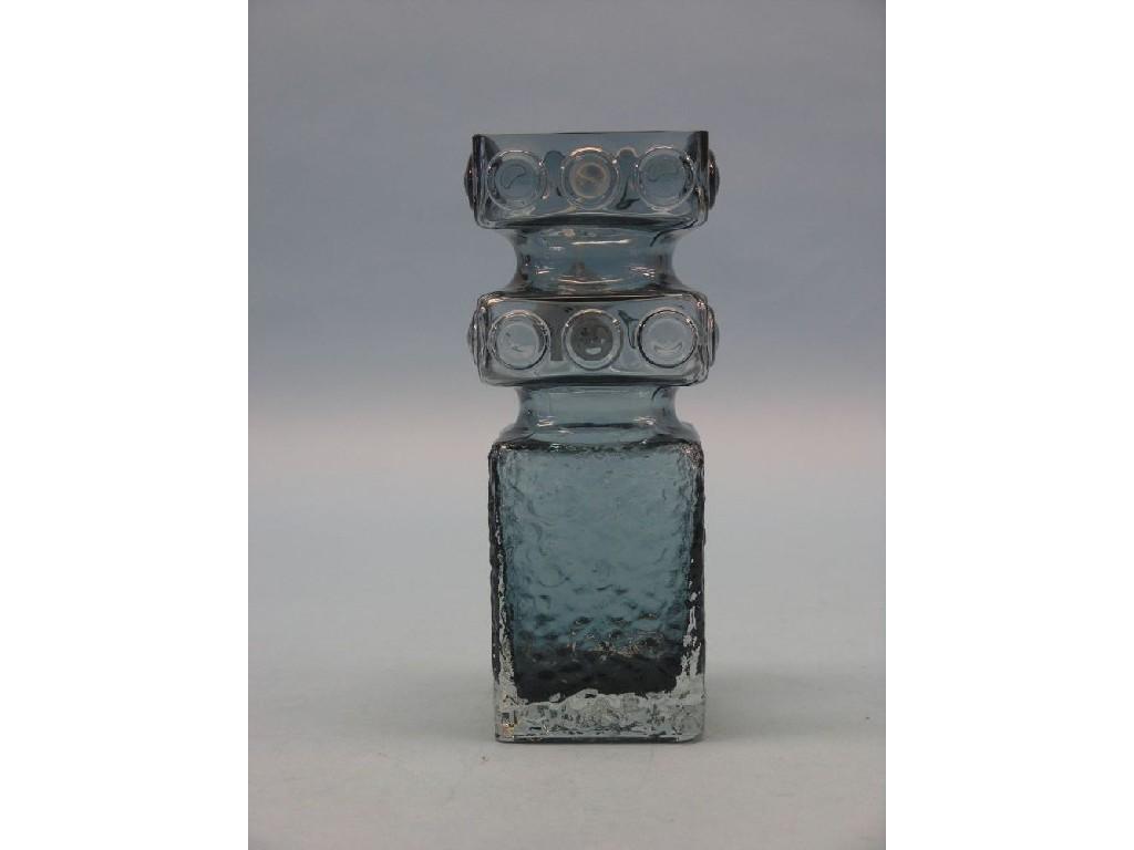 Appraisal: A Whitefriars-type totem vase pewter-colour textured finish in