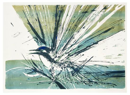 Appraisal: Wayne Thiebaud b hummingbird silkscreen printed in colors with hand-coloring