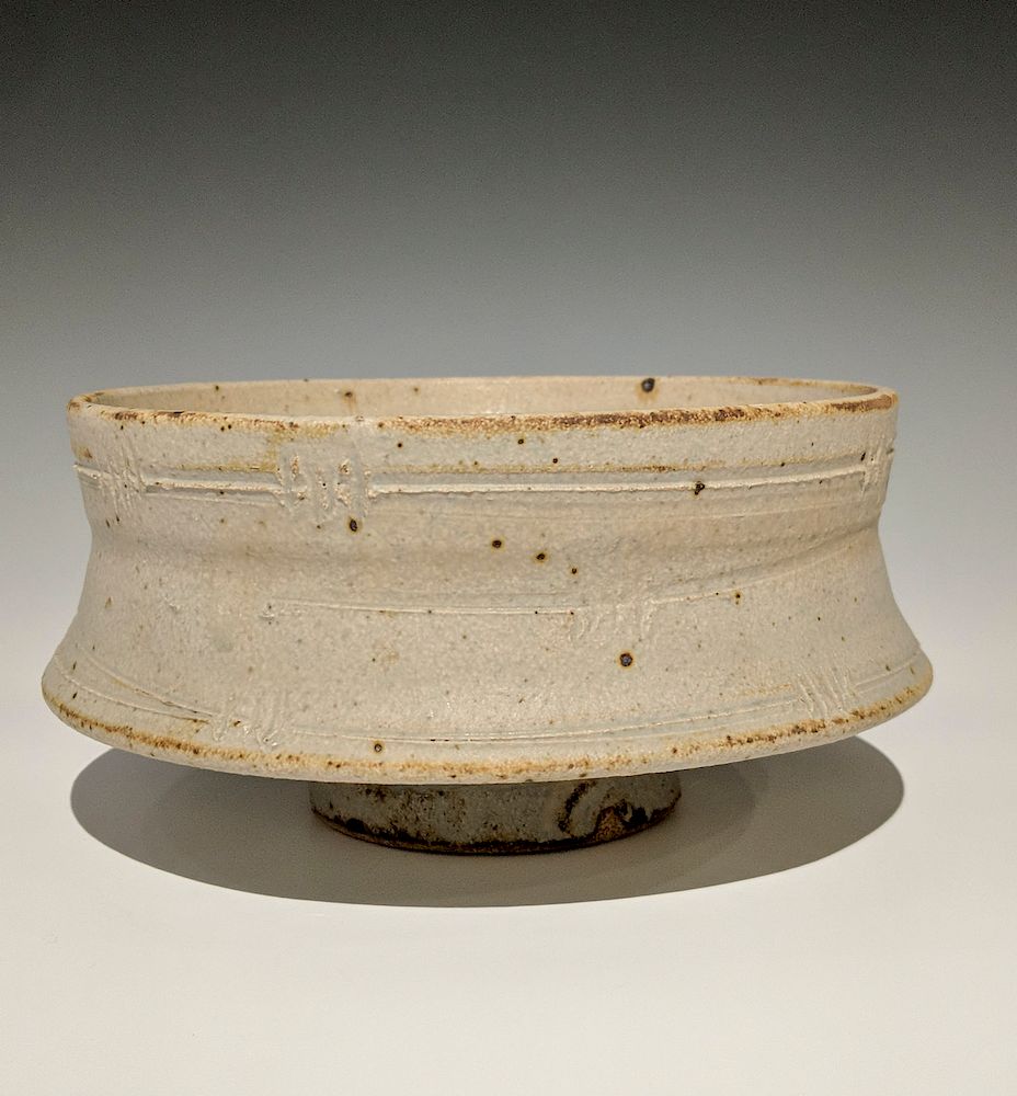 Appraisal: Warren MacKenzie - Drop rim bowl with barbed wire pattern