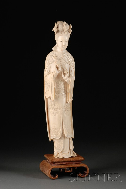 Appraisal: Ivory Carving China late th century figure of a standing