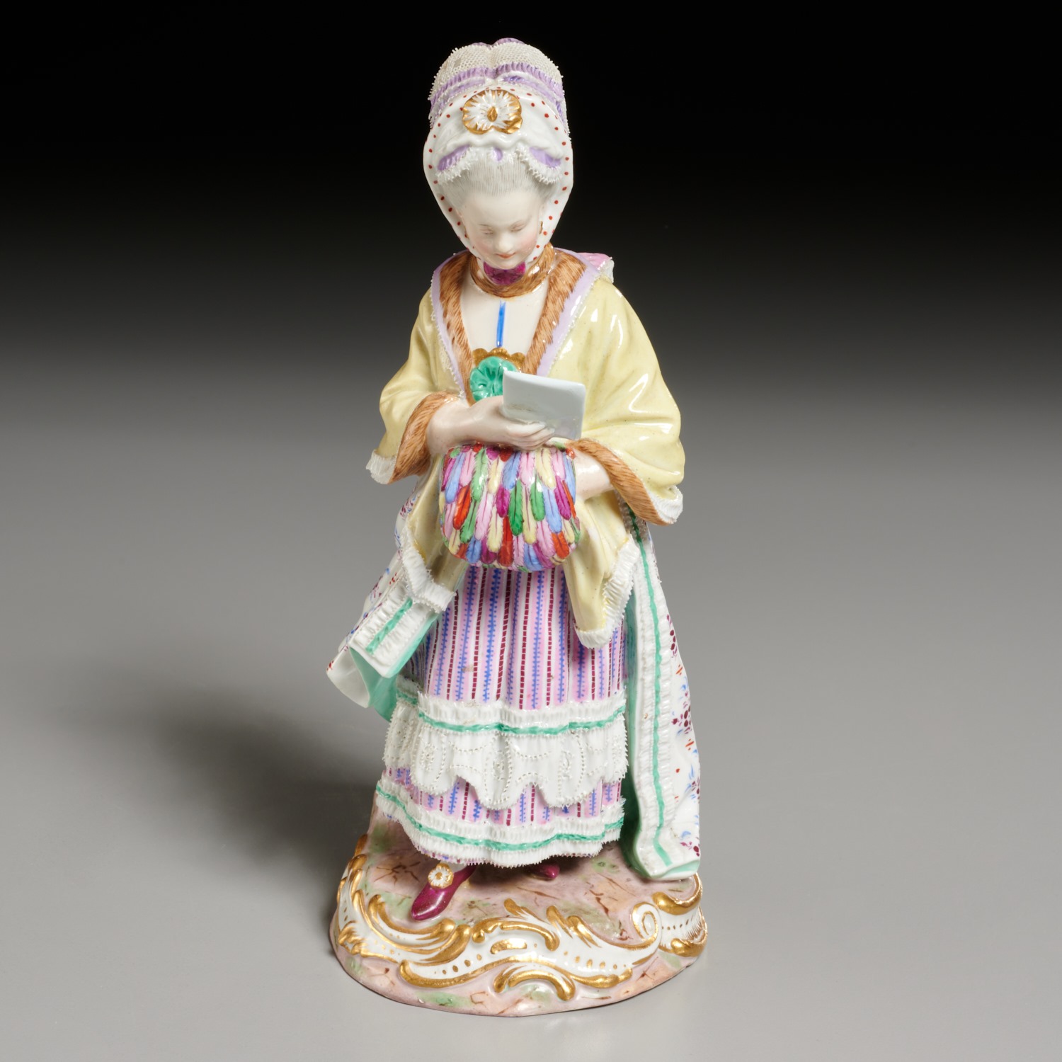 Appraisal: MEISSEN FEMALE FIGURE Late th c Woman reading a letter