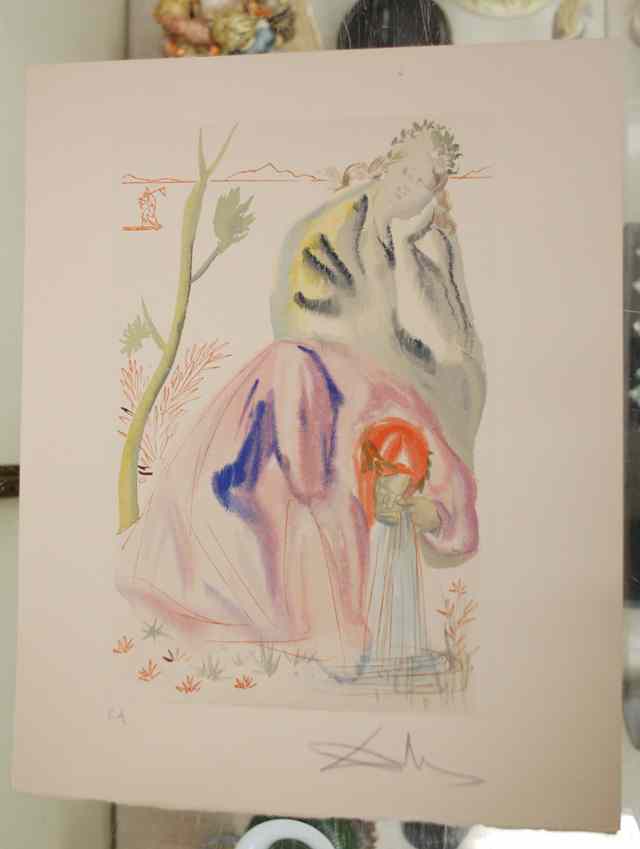 Appraisal: ATTRIBUTED TO SALVADOR DALI COLOR LITHOGRAPH Spain - titled from